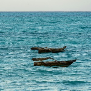 small boats in ocean