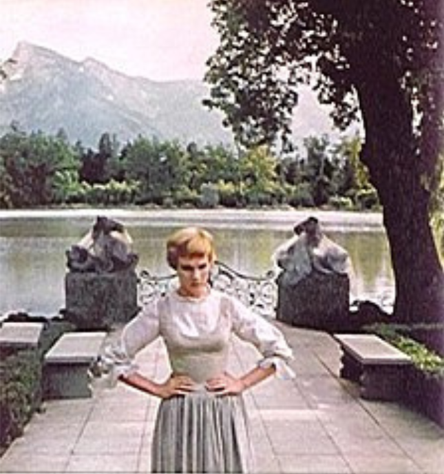 The lake at Leopoldskron in 1965, a location for the Sound of Music Film