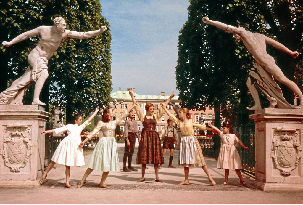 A film location from the Sound of Music movie located at the Mirabell Gardens in Salzburg.