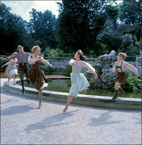 A film location from the Sound of Music movie located at the Mirabell Gardens in Salzburg.