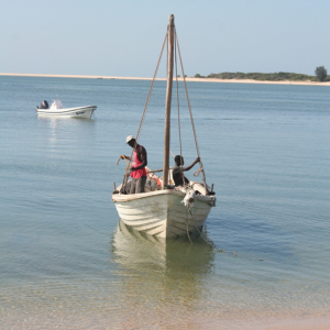small boat in Mozambique